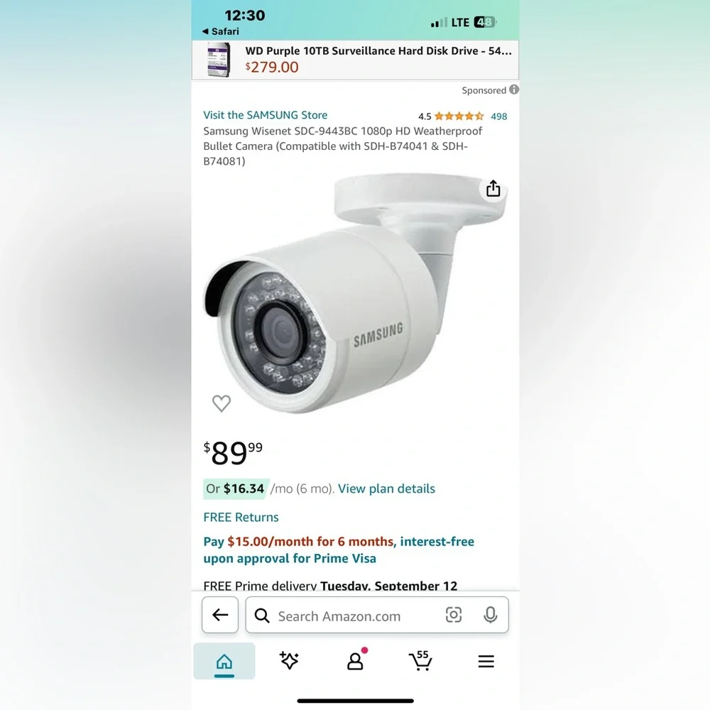 Samsung Digital Color Surveillance Camera